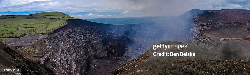 Panorama of Volcano Masaya in Nicaragua