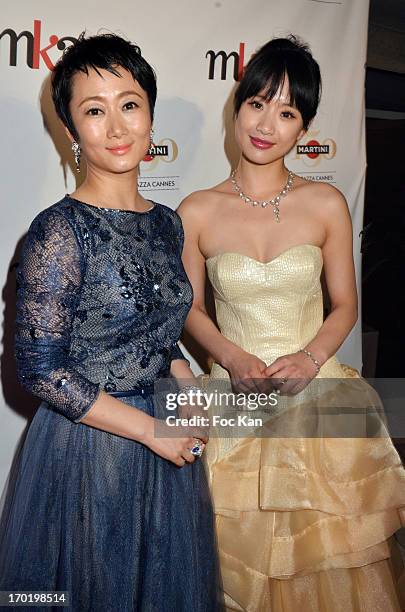 Actresses Tao Zaho and Meng Li attend 'The Touch of Sin' Private Cocktail during the Terrazza Martini at The 66th Annual Cannes Film Festivalon May...