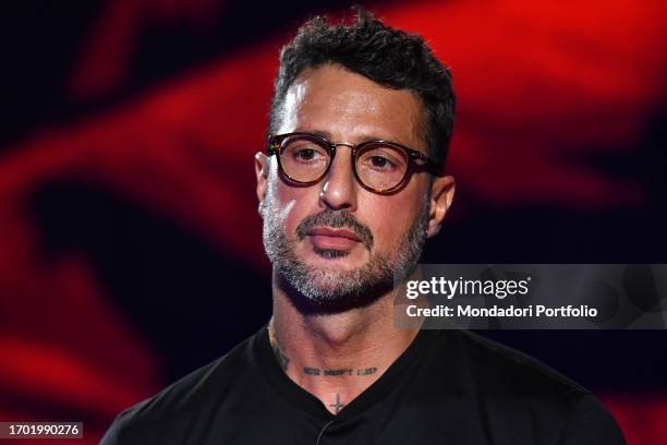 Italian television personality and entrepreneur Fabrizio Corona during the Rai Belve broadcast. Rome September 25th, 2023