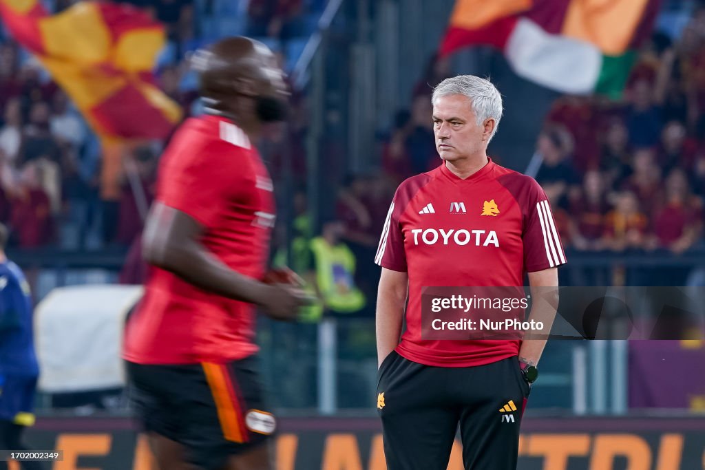 As Roma Coach Jose' Mourinho head coach of AS Roma looks on during the Serie A Tim ...