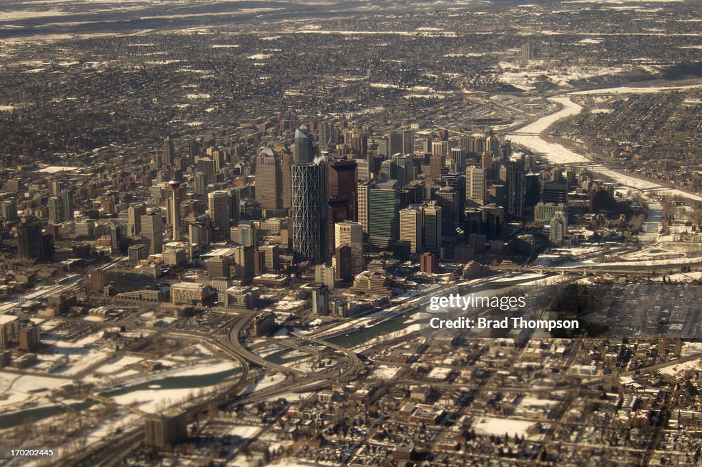 Downtown Calgary Aerial