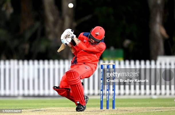 Daniel Drew of South Australia ducks under a bouncer during the Marsh One Day Cup match between South Australia and Western Australia at Allan Border...