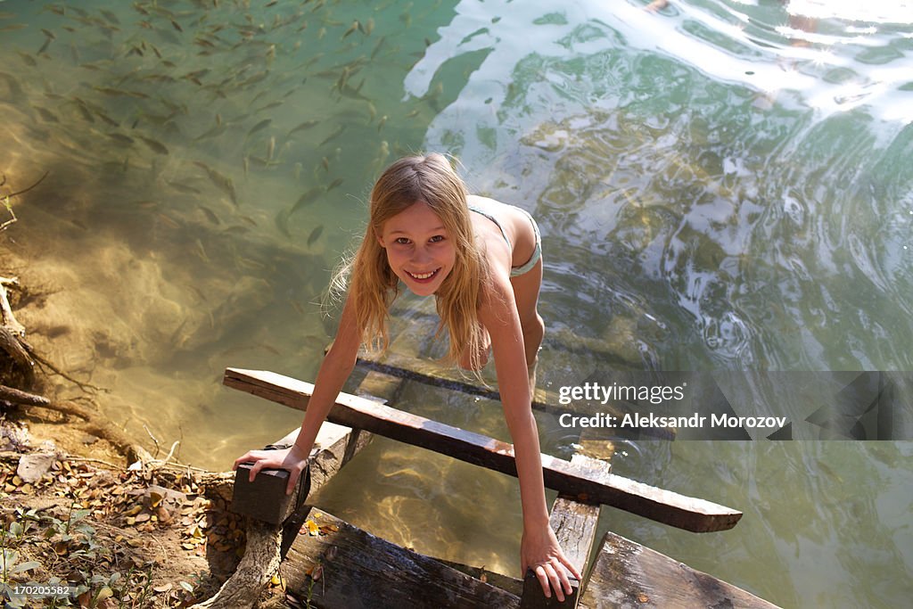 Bathing girl