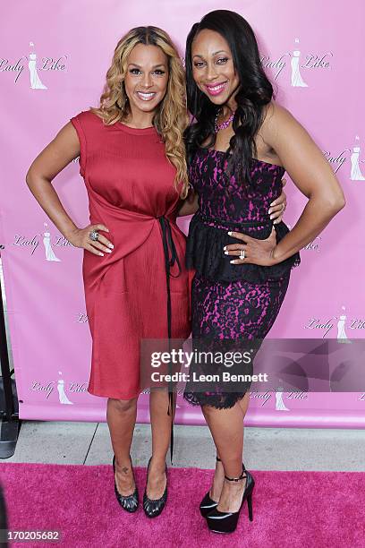 Sheree Fletcher and Leah Cher Pump arrives at the Women of Excellence Awards at Luxe Hotel on June 8, 2013 in Los Angeles, California.