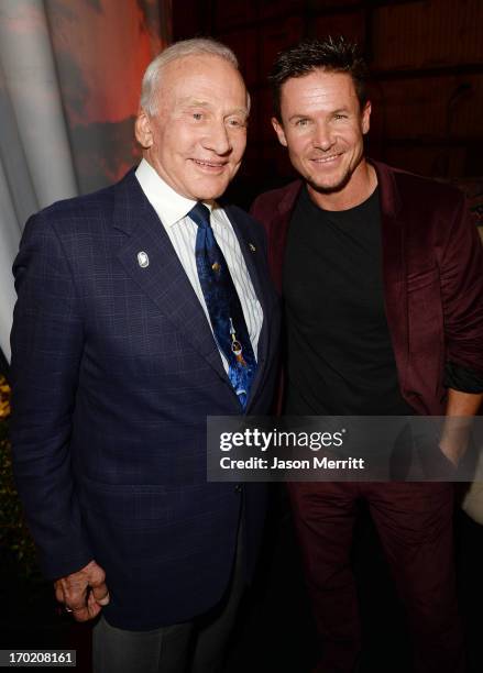 Astronaut Buzz Aldrin and skydiver Felix Baumgartner attend Spike TV's Guys Choice 2013 at Sony Pictures Studios on June 8, 2013 in Culver City,...