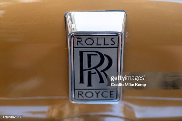 Vintage Rolls Royce Silver Shadow II car in gold on 25th September 2023 in London, United Kingdom. The Silver Shadow II was produced from 1977 to...