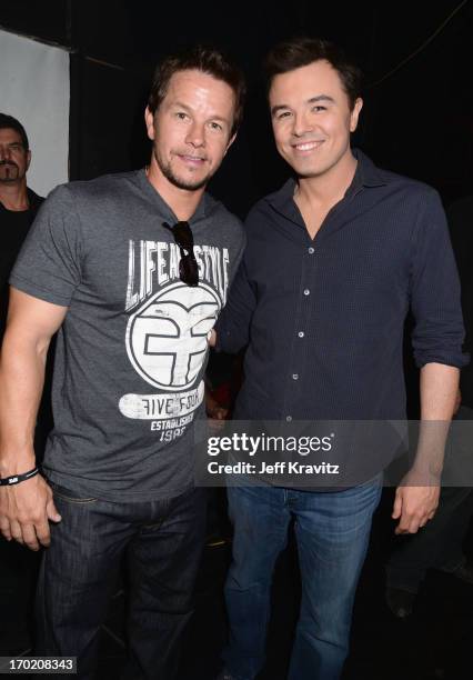 Mark Wahlberg and Seth MacFarlanel attend Spike TV's "Guys Choice 2013" at Sony Pictures Studios on June 8, 2013 in Culver City, California.