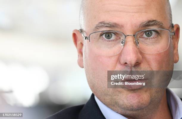 Eric Provost, chief executive officer of Laurentian Bank of Canada, during an interview in Montreal, Quebec, Canada, on Monday, Oct. 2, 2023. The...