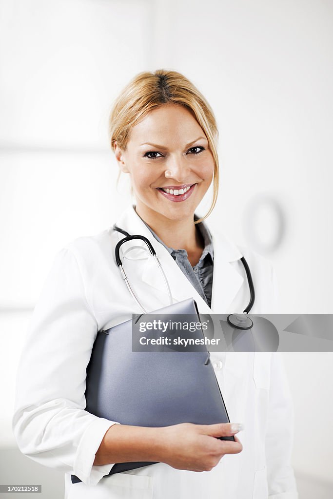 Portrait of successful woman doctor.