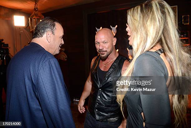 Personalities Jon Taffer, Todd Howard and Nicole Taffer attend the 2013 Spike TV Guys Choice at Sony Pictures Studios on June 8, 2013 in Culver City,...