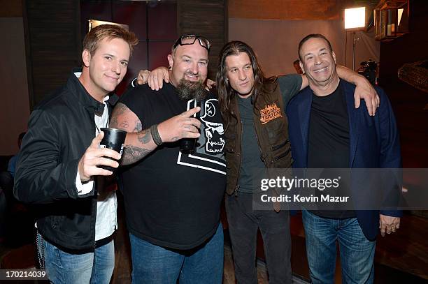 Personalities Allen Haff, Clinton Jones, Urban Tarzan and Jon Taffer attend the 2013 Spike TV Guys Choice at Sony Pictures Studios on June 8, 2013 in...