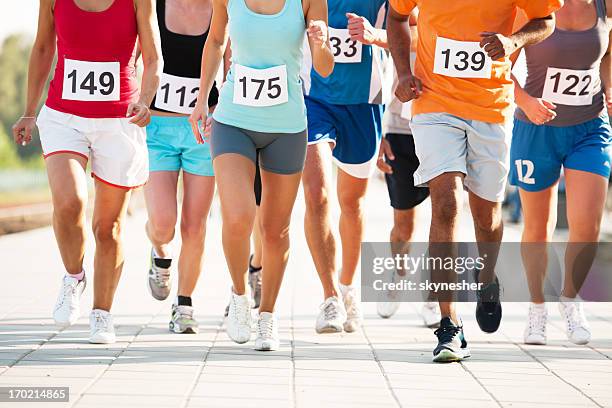 marathon. - 10000 meter stockfoto's en -beelden