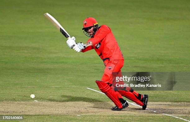Daniel Drew of South Australia plays a shot during the Marsh One Day Cup match between South Australia and Western Australia at Allan Border Field,...