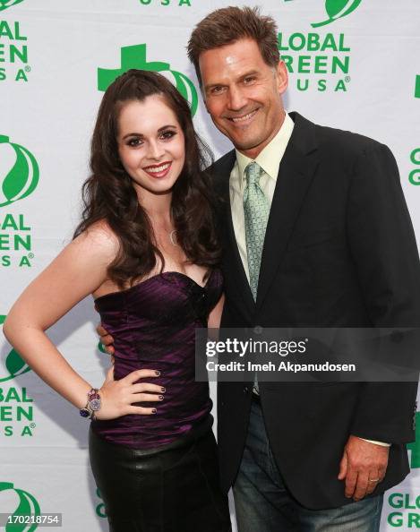 Actress Vanessa Marano and actor D.W. Moffett attend the Global Green
