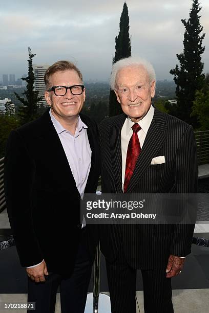 Drew Carey and Bob Barker attend a fundraiser benefiting Mercy For Animals at Private Residence on June 8, 2013 in Los Angeles, California.