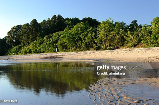 scenic coastline of jamestown - williamsburg virginia stock pictures, royalty-free photos & images