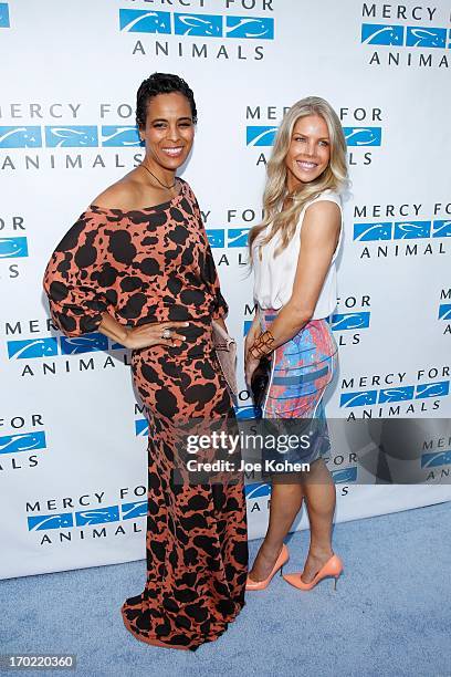 Daphne Wayans and Jessica Canseco attends the Mercy For Animals Los Angeles Event "Free To Be: A Night For Animals" on June 8, 2013 in Hollywood,...