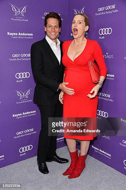 Actor Ioan Gruffudd and actress Alice Evans arrive at the 12th Annual Chrysalis Butterfly Ball on June 8, 2013 in Los Angeles, California.