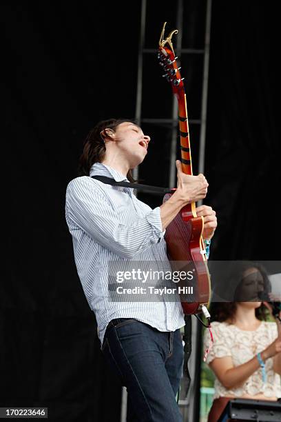 David Longstreth of Dirty Projectors performs during the 2013 Governor's Ball Music Festival at Randall's Island on June 8, 2013 in New York City.