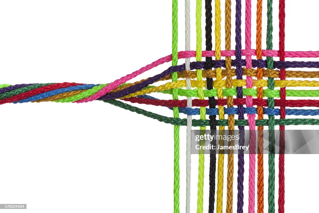 Individual Strands Join to Form One Fabric, Network, Business, Family