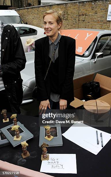 Artist Polly Morgan attends the 2013 Vauxhall Art Car Boot Fair at The Old Truman Brewery on June 9, 2013 in London, England.