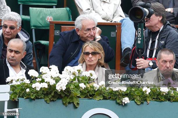 Dominique Strauss Khan and Myriam Laouffir sighting at the Roland Garros Tennis French Open 2013 - Day 15 on June 9, 2013 in Paris, France.