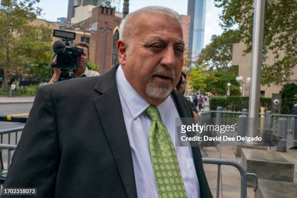 Fred Daibes arrives for a court appearance at Manhattan Federal Court on October 2, 2023 in New York City. Daibes along with Sen. Bob Menendez , his...