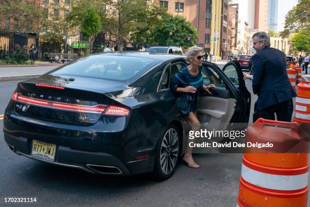 Sen. Bob Menendez's wife Nadine arrives at Manhattan Federal Court on October 2, 2023 in New York City. Menendez and his wife, who face bribery...