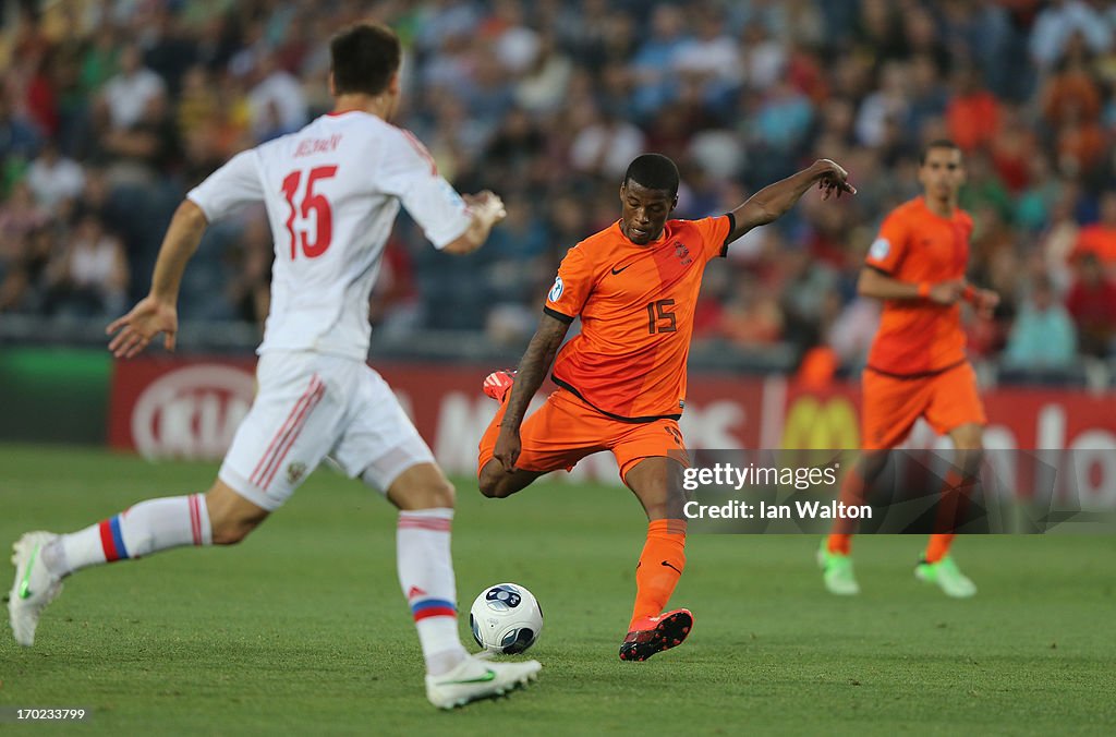 Netherlands v Russia - UEFA European U21 Championships: Group B