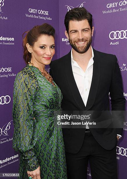 Actor Max Greenfield and wife Tess Sanchez attend the 12th annual Chrysalis Butterfly Ball on June 8, 2013 in Los Angeles, California.