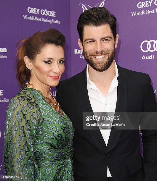 Actor Max Greenfield and wife Tess Sanchez attend the 12th annual Chrysalis Butterfly Ball on June 8, 2013 in Los Angeles, California.