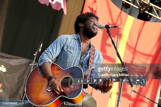 Michael Kiwanuka performs in concert at the Austin 360 Amphitheater on June 8, 2013 in Austin, Texas.