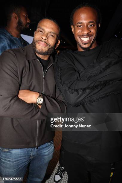 Benny Boom and T'ziah Wood-Smith attend a celebration of Busta Rhymes music career on September 25, 2023 in New York City.