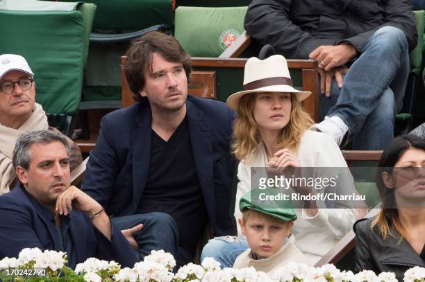Antoine Arnault and Natalia Vodianova sighting at the french open 2013 at Roland Garros on June 9, 2013 in Paris, France.