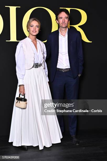 Natalia Vodianova and Antoine Arnault attend the Christian Dior Womenswear Spring/Summer 2024 show as part of Paris Fashion Week on September 26,...