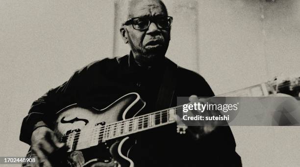 the guitarist. - blues music stock pictures, royalty-free photos & images