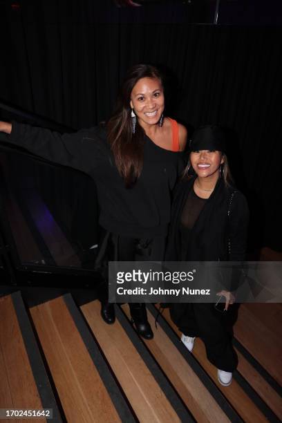Theresa Tran and Cat Ahn attend a celebration of Busta Rhymes music career on September 25, 2023 in New York City.