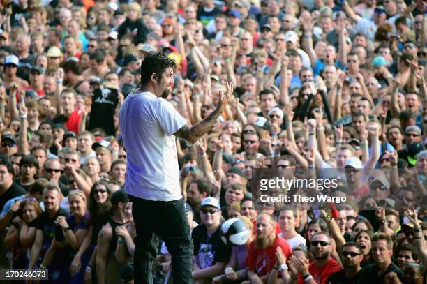 Chino Moreno of Deftones performs during the 2013 Orion Music + More Festival at Belle Isle Park on June 9, 2013 in Detroit, Michigan.