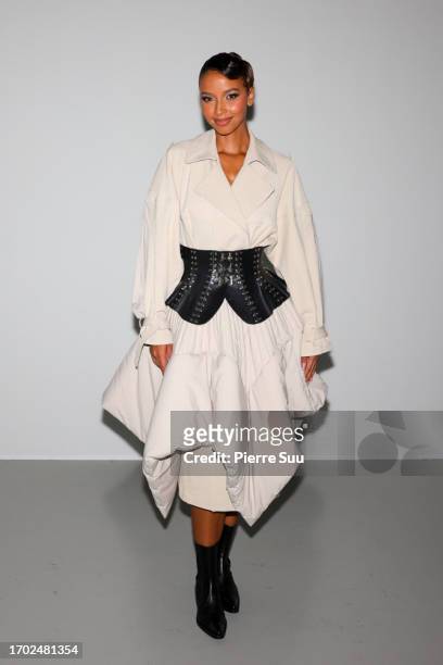 Flora Coquerel attends the Dawei Womenswear Spring/Summer 2024 show as part of Paris Fashion Week on September 26, 2023 in Paris, France.