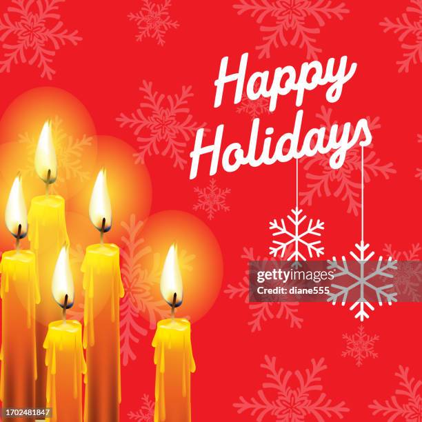 eleganter weihnachtskerzenhintergrund mit text - weihnachten kerze stock-grafiken, -clipart, -cartoons und -symbole