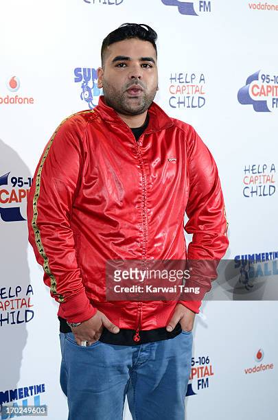 Naughty Boy poses in the Media Room at the Capital Summertime Ball at Wembley Arena on June 9, 2013 in London, England.