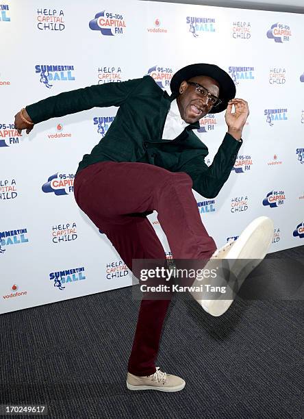 Labrinth poses in the Media Room at the Capital Summertime Ball at Wembley Arena on June 9, 2013 in London, England.