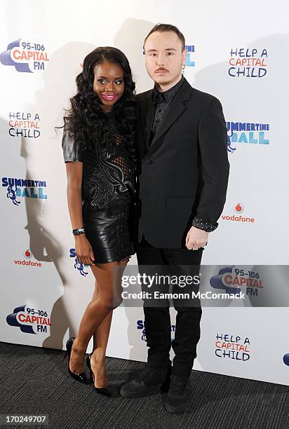 And Duke Dumont pose in the Media Room at the Capital Summertime Ball at Wembley Arena on June 9, 2013 in London, England.