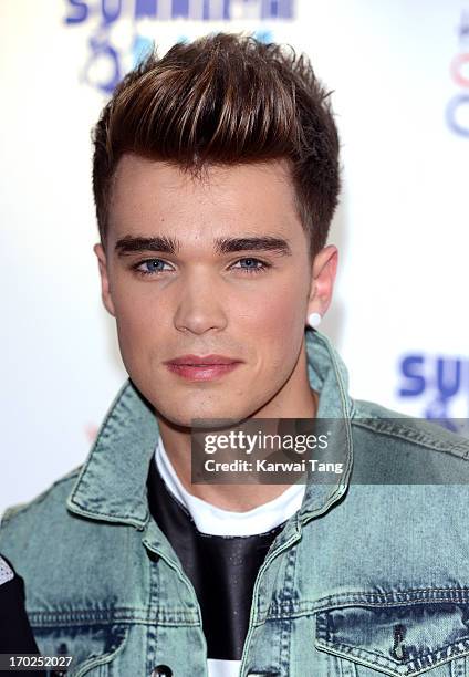 Josh Cuthbert from boyband Union J poses in the Media Room at the Capital Summertime Ball at Wembley Arena on June 9, 2013 in London, England.