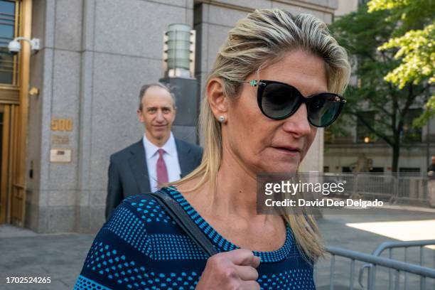 Sen. Bob Menendez's wife Nadine Menendez departs Manhattan Federal Court on October 2, 2023 in New York City. Menendez and his wife, who face bribery...