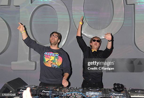 Producers Sebastian Furrer and Alexander Bjorklund of Cazzette perform during a Spotify event at SXSW Music Festival on March 13, 2103 in Austin,...