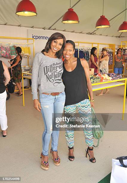Actresses Holly Robinson Peete and Regina King attend the 1st Annual Children Mending Hearts Style Sunday on June 9, 2013 in Beverly Hills,...