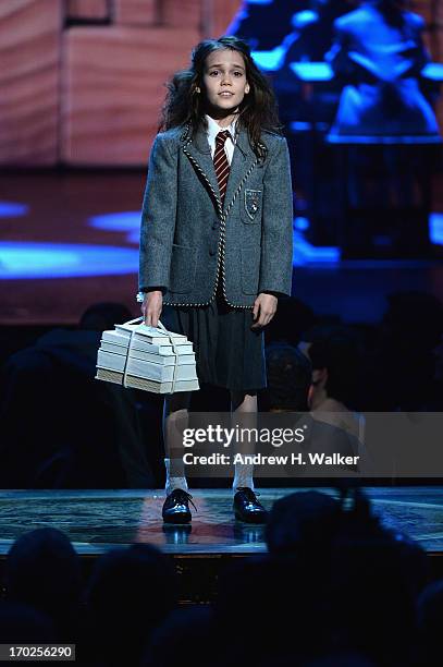 Oona Laurence of 'Matilda The Musical' performs onstage at The 67th Annual Tony Awards at Radio City Music Hall on June 9, 2013 in New York City.