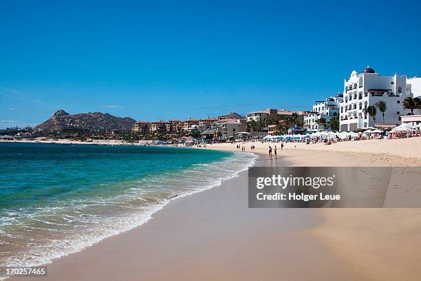 beach and beachfront hotels - cabo san lucas stock-fotos und bilder