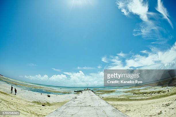 taketomi island - wide angle sky stock pictures, royalty-free photos & images